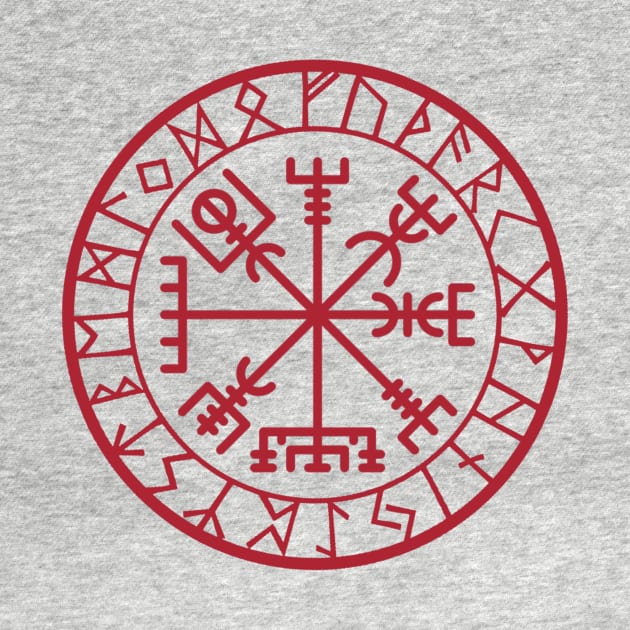 Vegvisir - Protection and Guidance Stave with Runes by Creation247